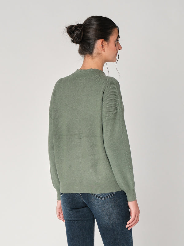 Maglia collo V con bottoni