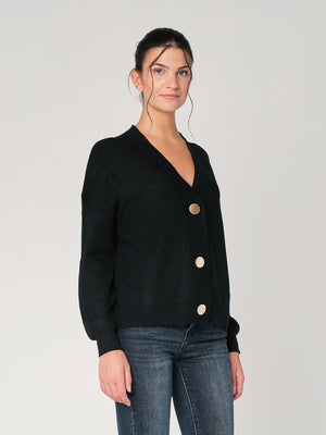 Maglia collo V con bottoni