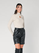 Lupetto con riga strass