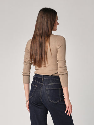 Rollkragenpullover mit Strassstreifen