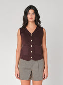 Gilet con bottoni e due tasche