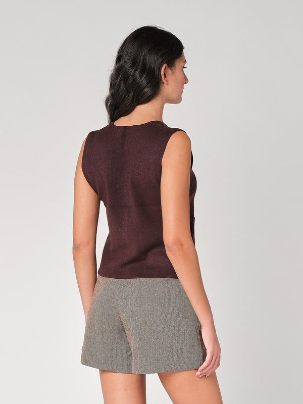 Gilet con bottoni e due tasche