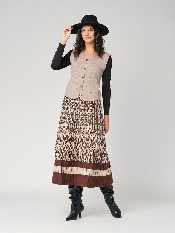 Gilet con bottoni e due tasche