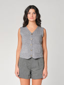 Gilet con bottoni e due tasche