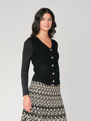Gilet con bottoni e due tasche