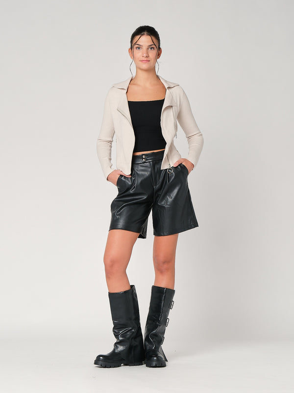 Giacca maglia con zip