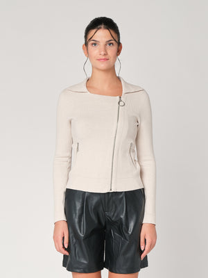 Giacca maglia con zip