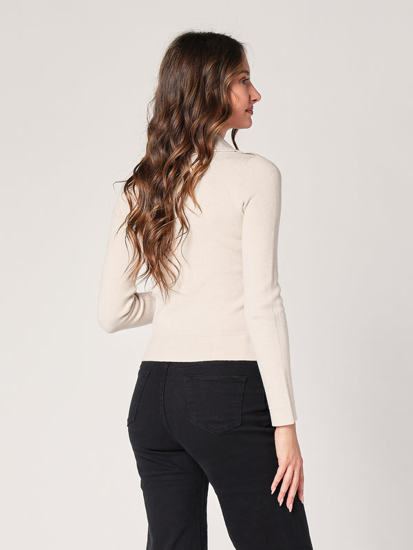 Giacca maglia con zip