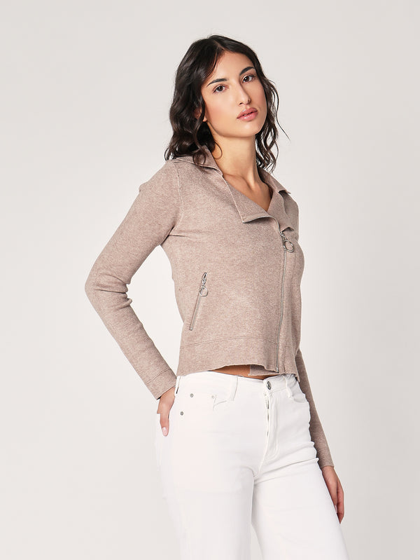 Giacca maglia con zip