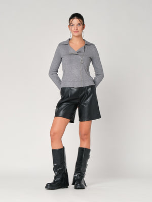 Giacca maglia con zip