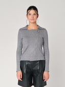 Giacca maglia con zip