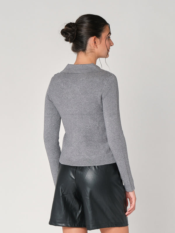 Giacca maglia con zip