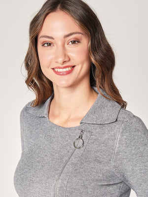Giacca maglia con zip