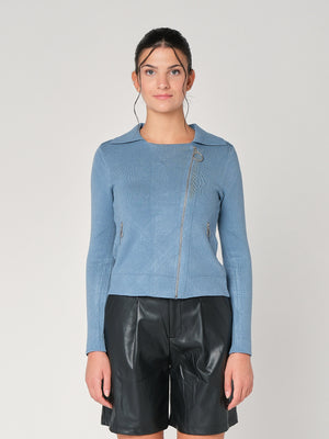 Giacca maglia con zip