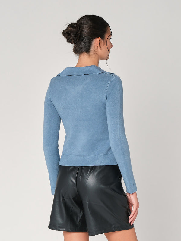 Giacca maglia con zip