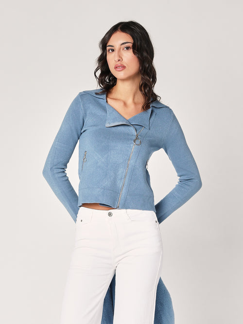 Strickjacke mit Reißverschluss