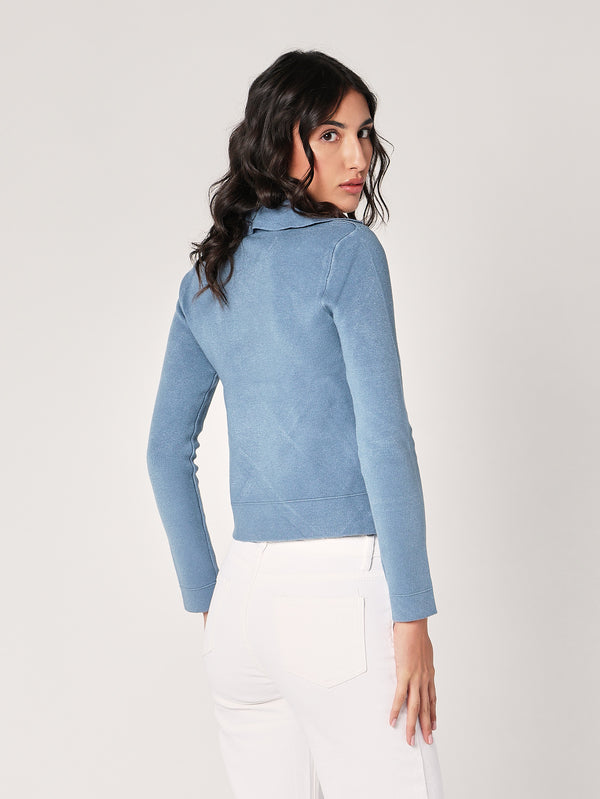 Giacca maglia con zip