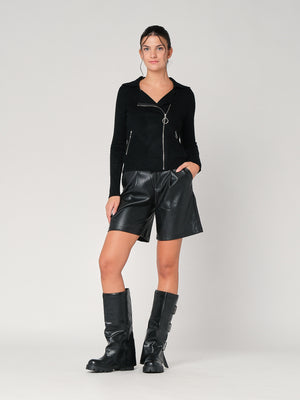 Giacca maglia con zip
