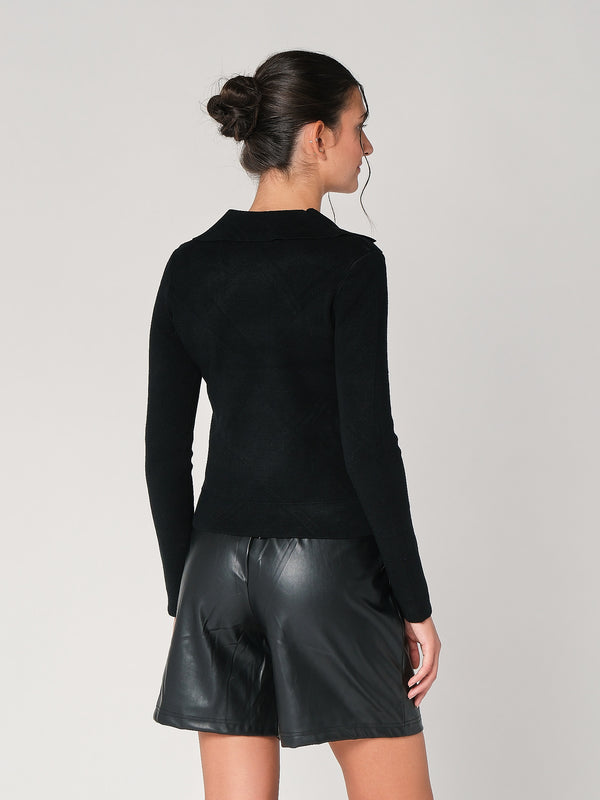 Giacca maglia con zip