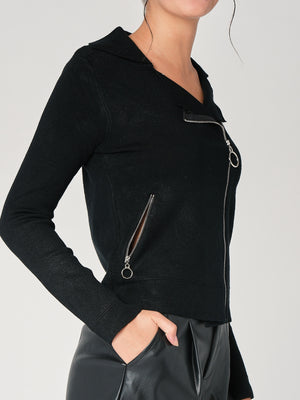 Giacca maglia con zip