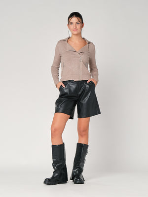 Giacca maglia con zip
