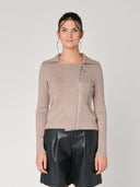 Giacca maglia con zip