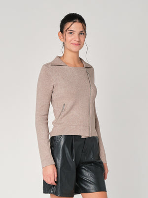 Giacca maglia con zip