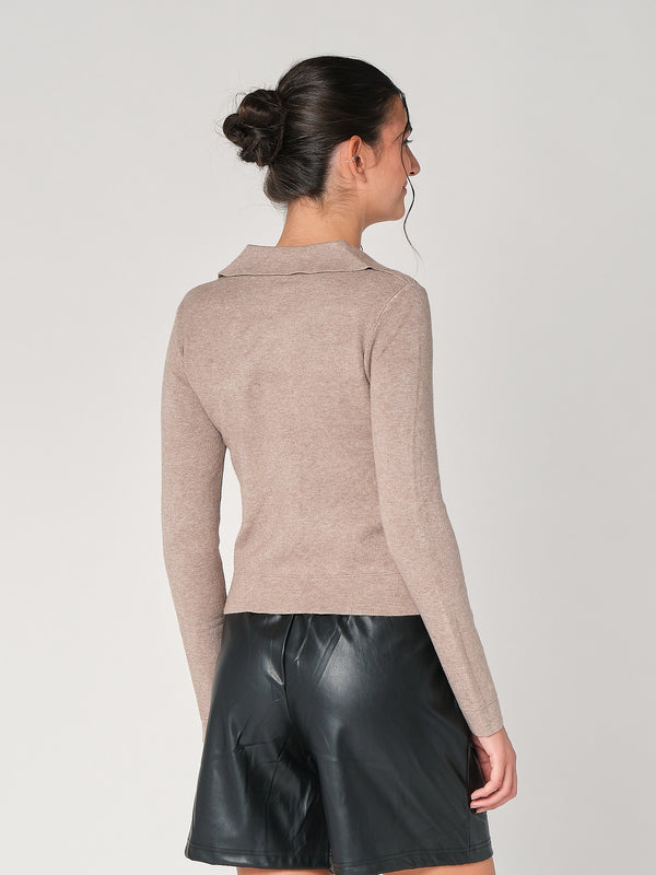 Giacca maglia con zip