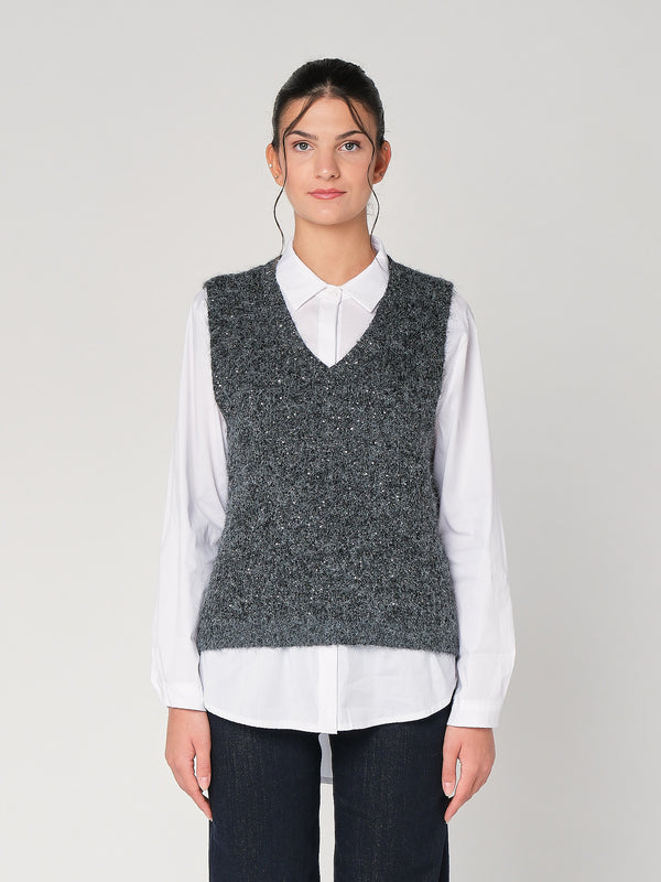 Gilet con paiettes
