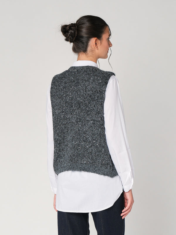 Gilet con paiettes