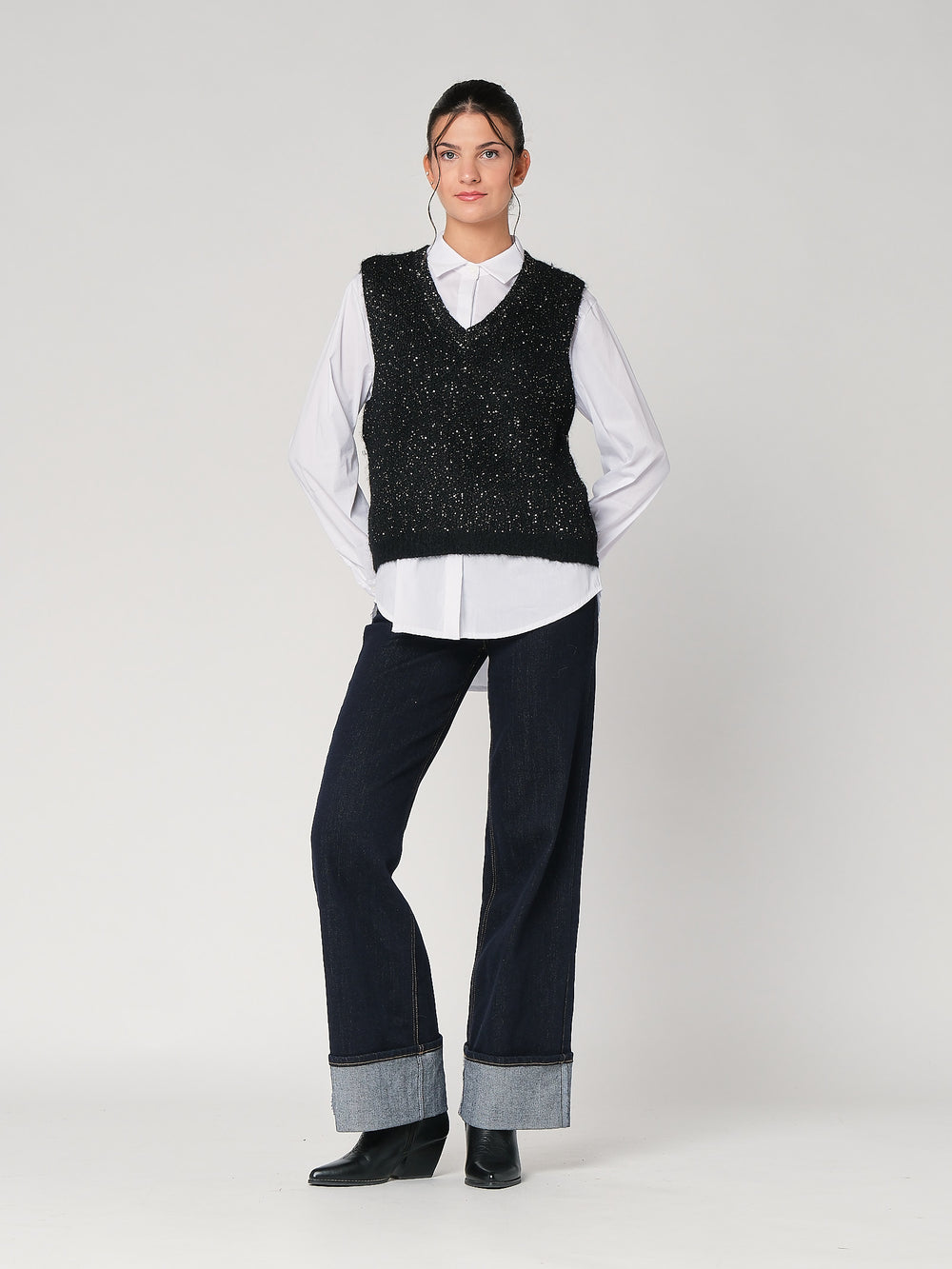 Gilet con paiettes