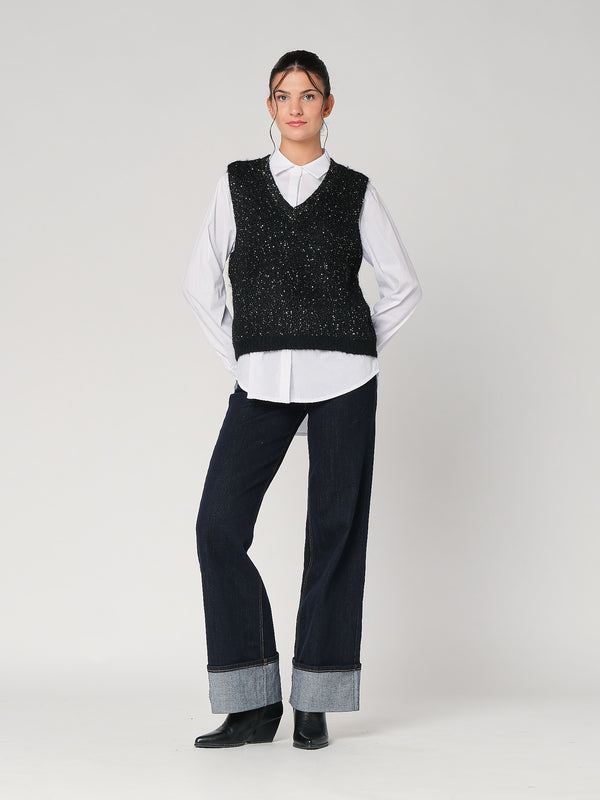 Gilet con paiettes