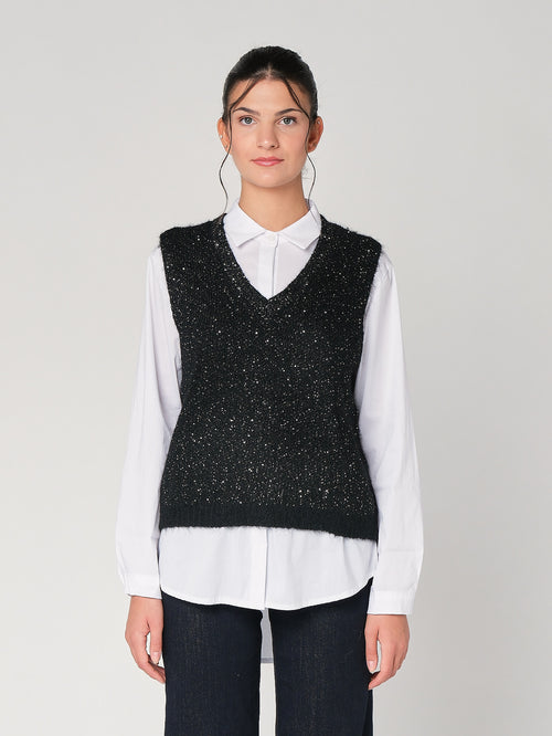 Gilet con paiettes