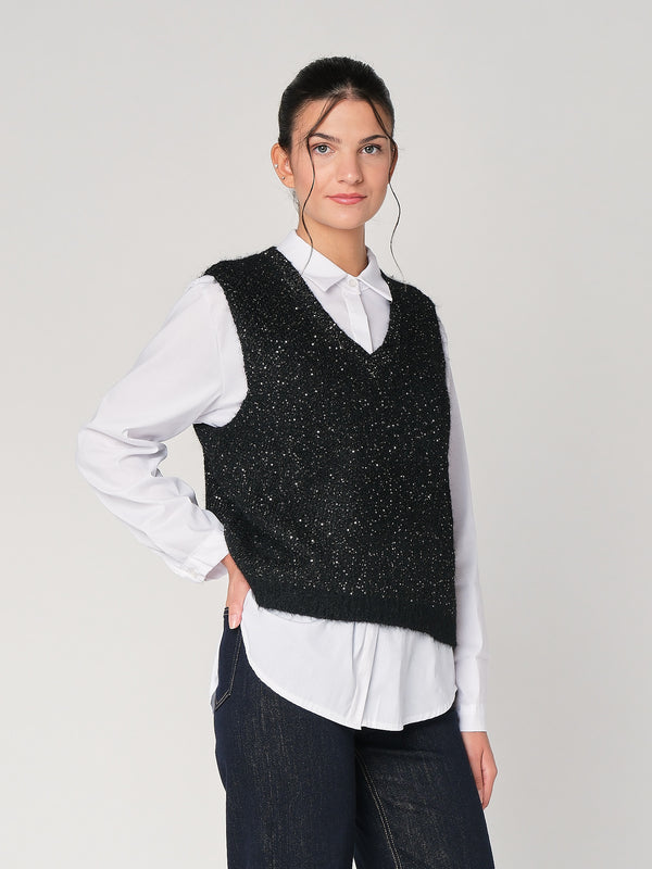 Gilet con paiettes