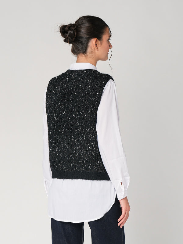 Gilet con paiettes