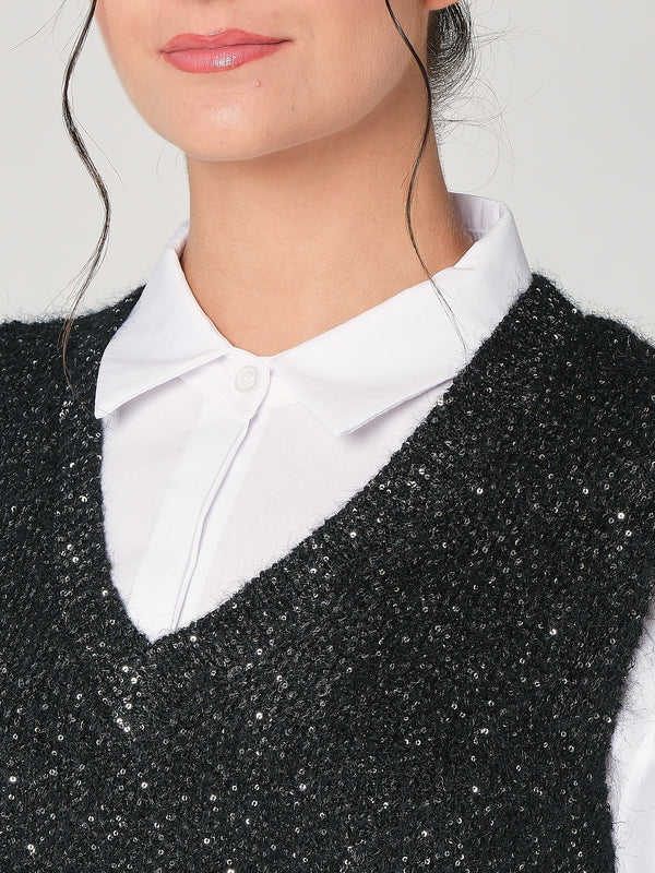 Gilet con paiettes