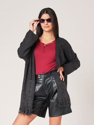 Cardigan con frange