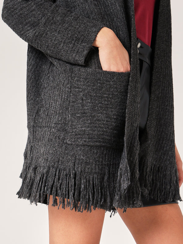 Cardigan con frange