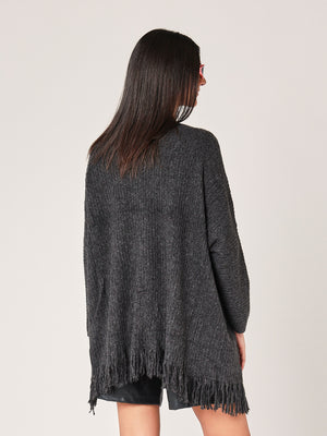 Cardigan con frange