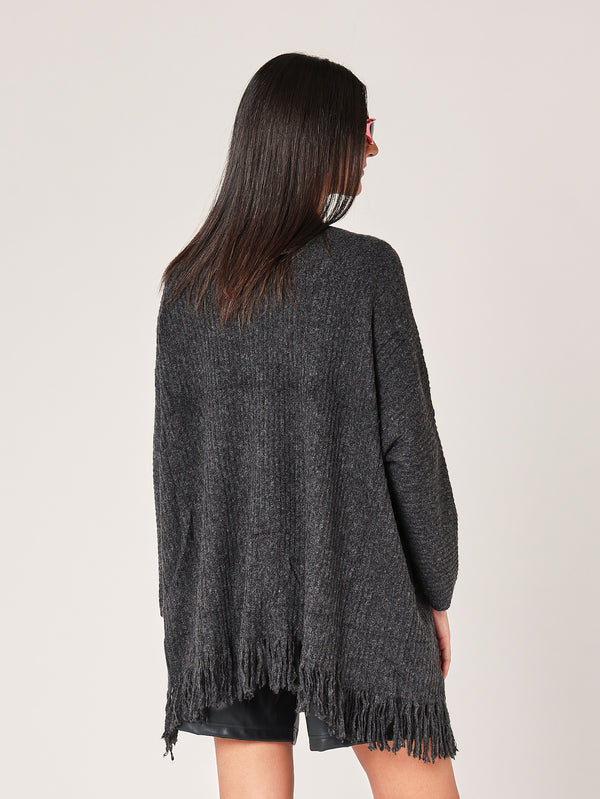 Cardigan con frange