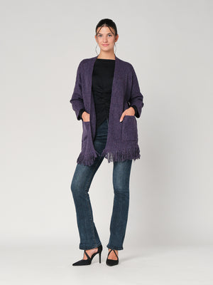 Cardigan con frange