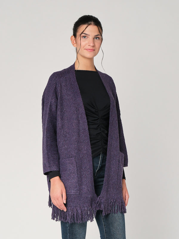 Cardigan con frange