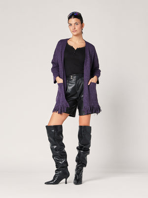 Cardigan con frange