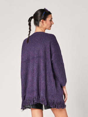 Cardigan con frange