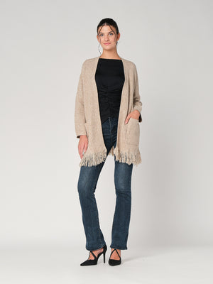 Cardigan con frange