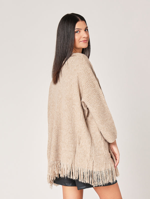 Cardigan con frange