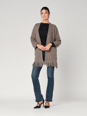 Cardigan con frange