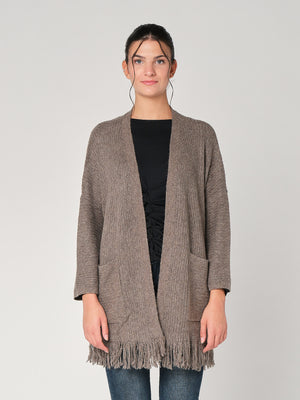 Cardigan con frange