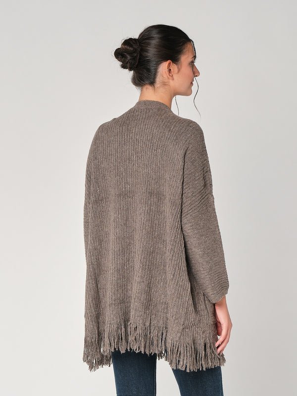 Cardigan con frange