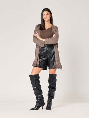 Cardigan con frange
